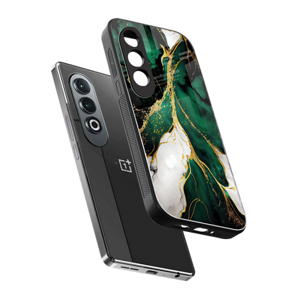 Emerald Luxe sleek oneplus nord ce 4 cover with tempered glass back and TPU edges