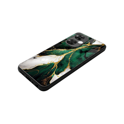 Emerald Luxe stylish phone case for oneplus nord ce 3 lite | glossy glass and slim fit