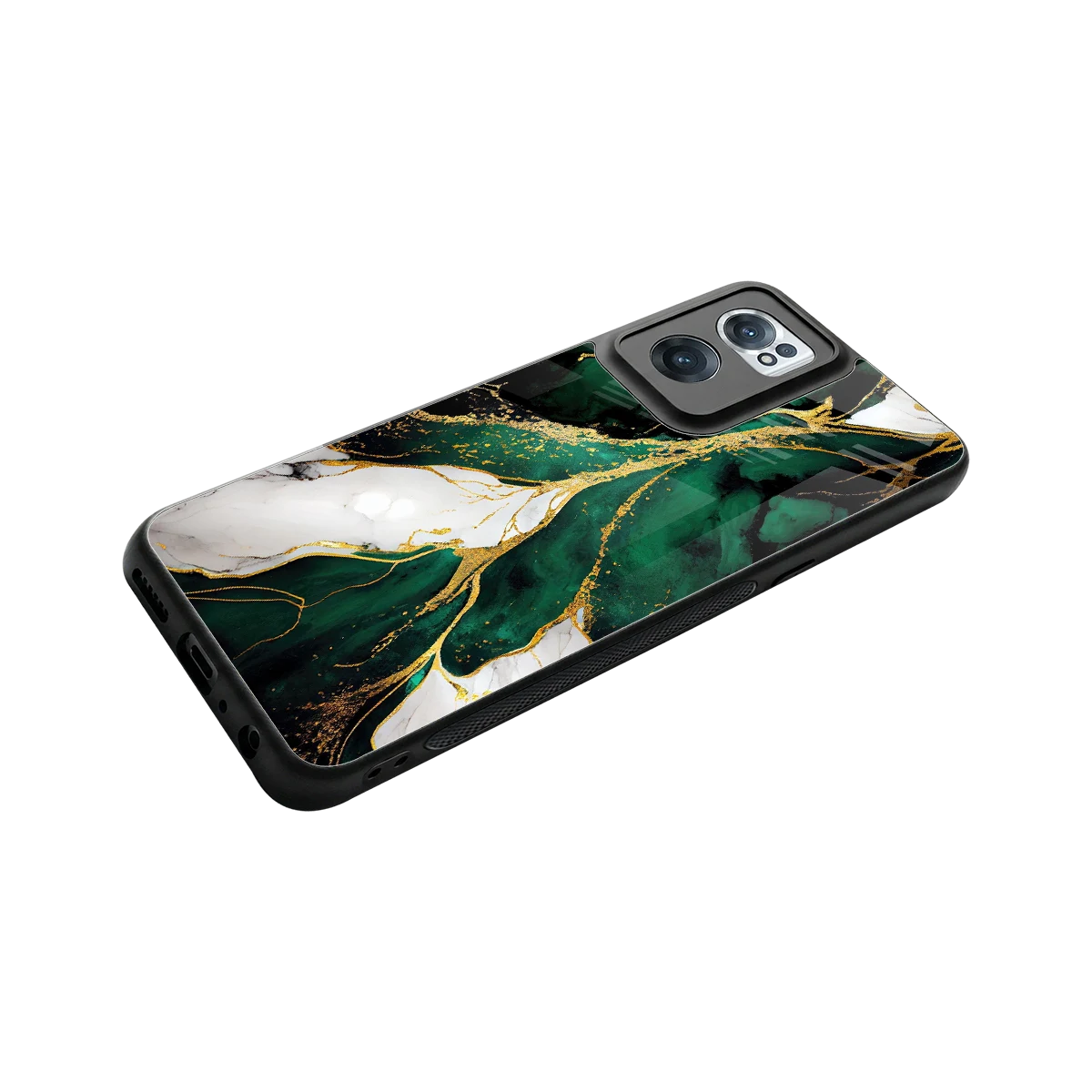 Emerald Luxe stylish phone case for oneplus nord ce 2 | glossy glass and slim fit