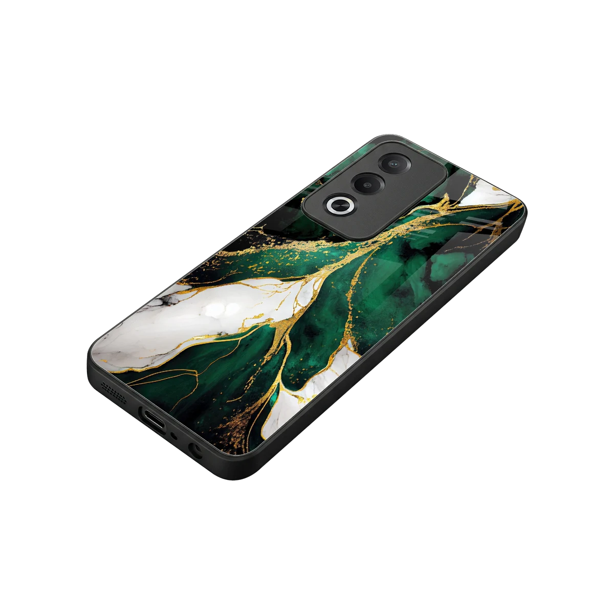 Emerald Luxe stylish phone case for oppo a3 pro | glossy glass and slim fit