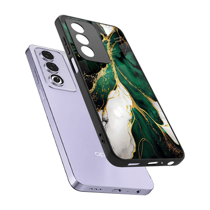 Emerald Luxe sleek oppo a3 pro cover with tempered glass back and TPU edges