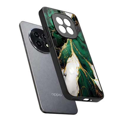 Emerald Luxe sleek oppo f29 pro 5g cover with tempered glass back and TPU edges