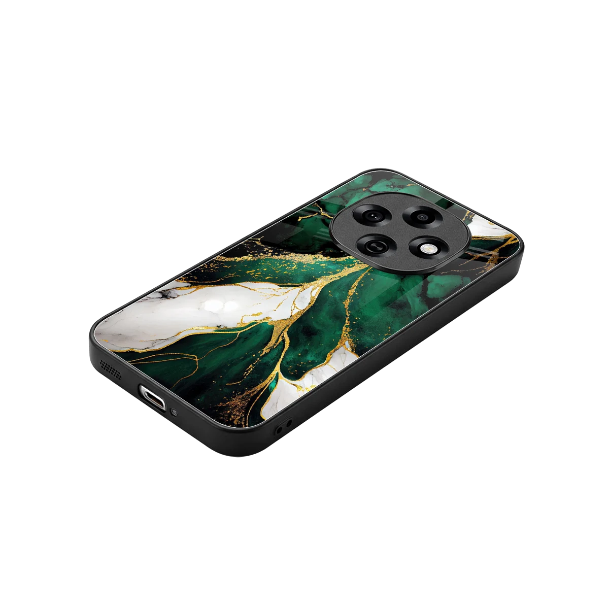 Emerald Luxe stylish phone case for oppo f31 pro 5g | glossy glass and slim fit