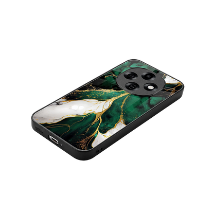 Emerald Luxe stylish phone case for oppo f31 pro 5g | glossy glass and slim fit