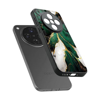 Emerald Luxe sleek oppo find x8 cover with tempered glass back and TPU edges