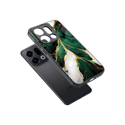 Emerald Luxe sleek oppo find x9 cover with tempered glass back and TPU edges