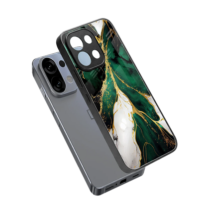 Emerald Luxe sleek oppo k13 5g cover with tempered glass back and TPU edges