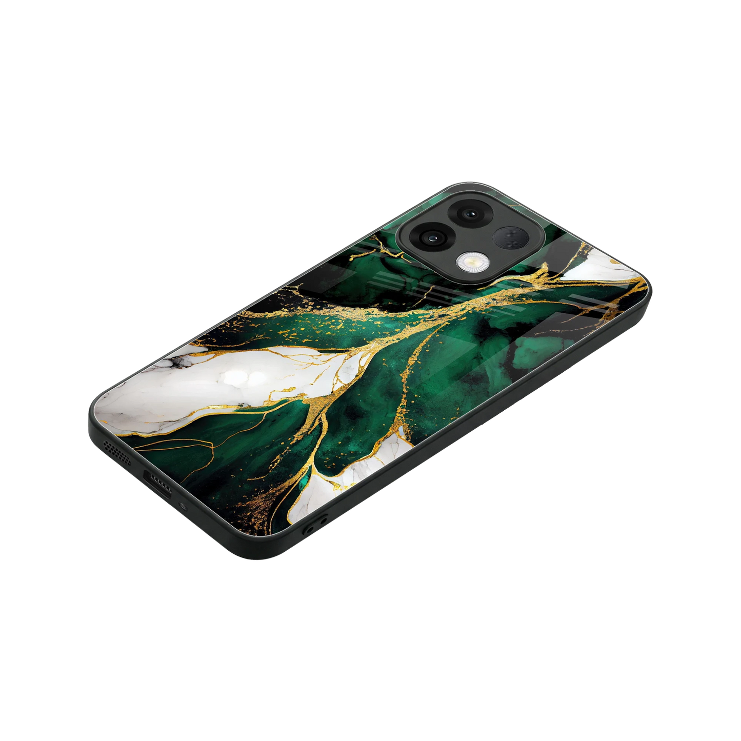 Emerald Luxe stylish phone case for oppo k13 5g | glossy glass and slim fit