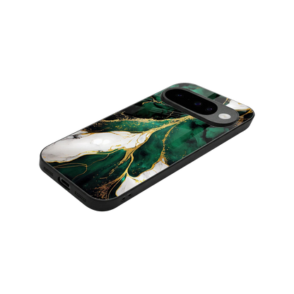 Emerald Luxe stylish phone case for google pixel 10 | glossy glass and slim fit