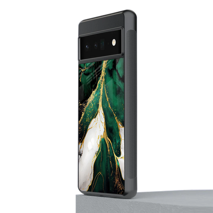 Emerald Luxe stylish phone case for google pixel 6 pro | glossy glass and slim fit