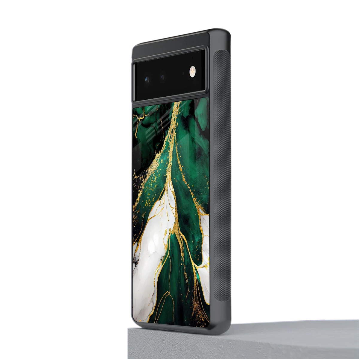 Emerald Luxe stylish phone case for google pixel 6a | glossy glass and slim fit