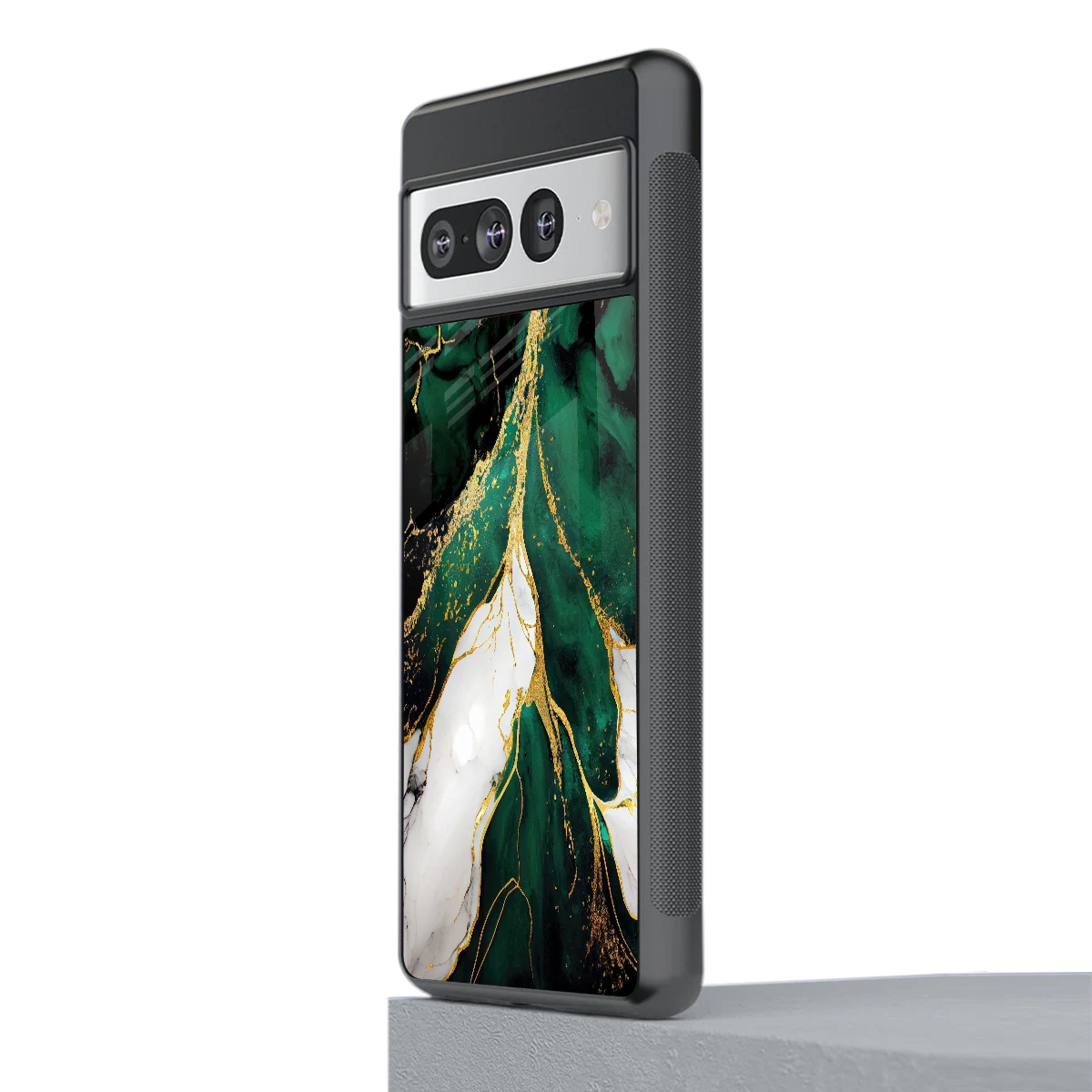 Emerald Luxe stylish phone case for google pixel 7 pro | glossy glass and slim fit