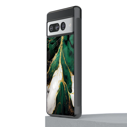 Emerald Luxe stylish phone case for google pixel 7 pro | glossy glass and slim fit