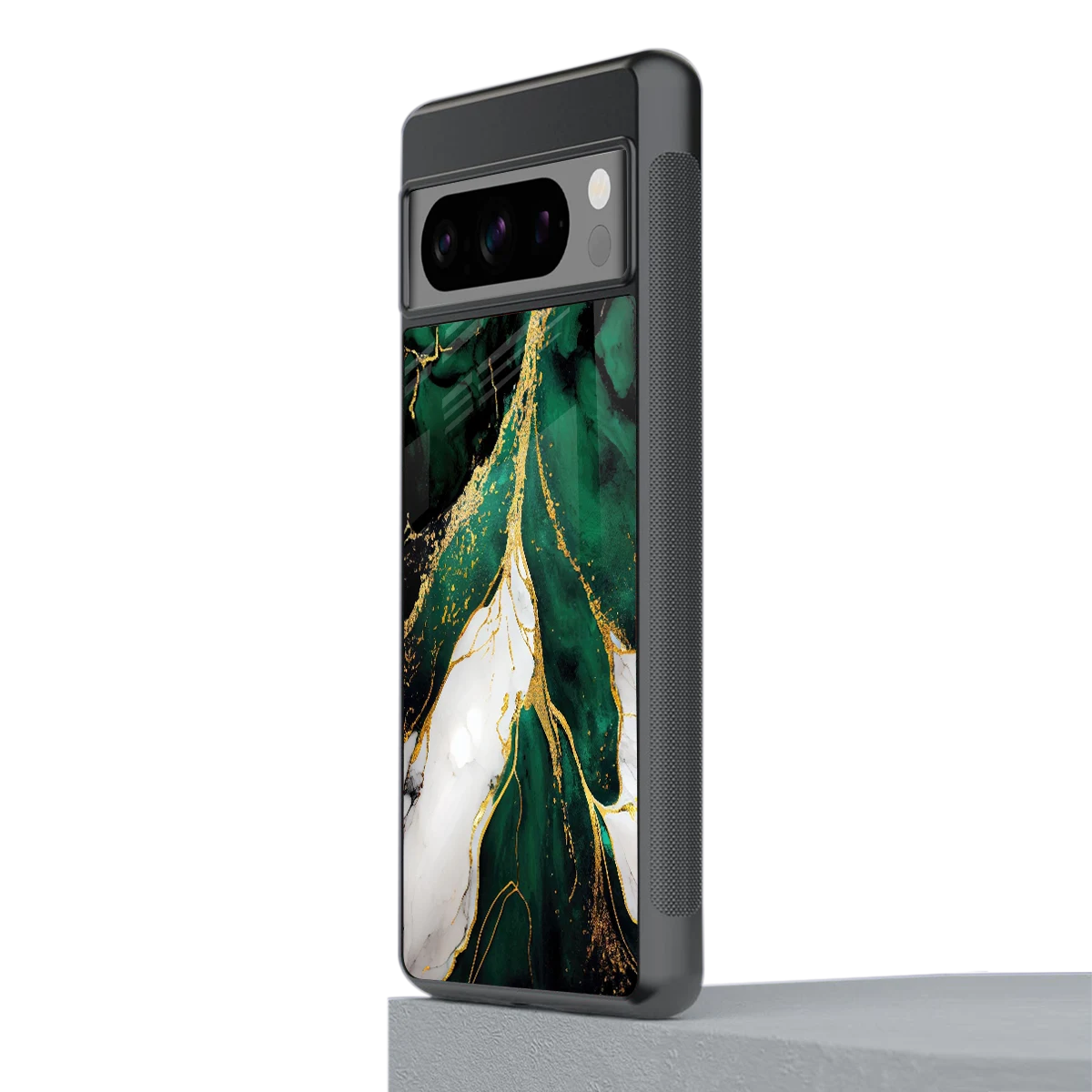 Emerald Luxe stylish phone case for google pixel 8 pro | glossy glass and slim fit