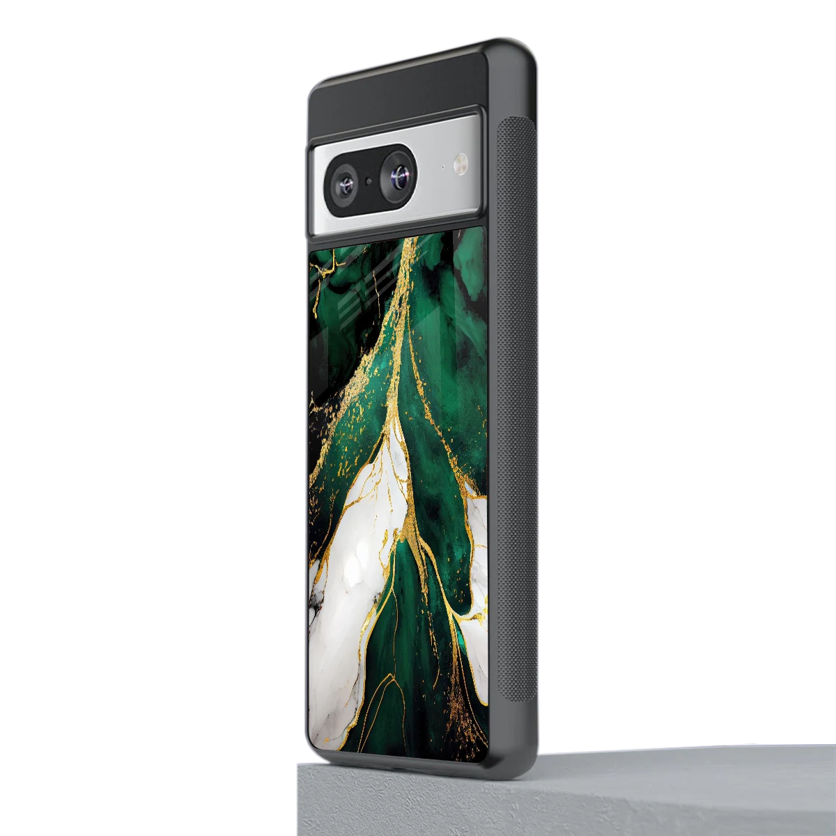 Emerald Luxe stylish phone case for google pixel 8 | glossy glass and slim fit