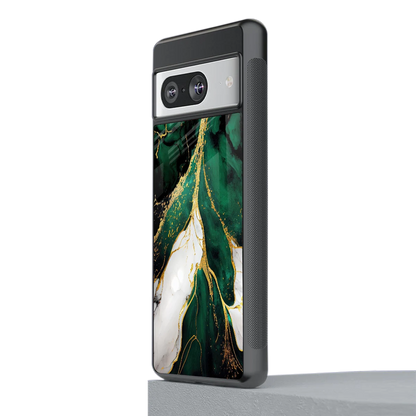 Emerald Luxe stylish phone case for google pixel 8 | glossy glass and slim fit
