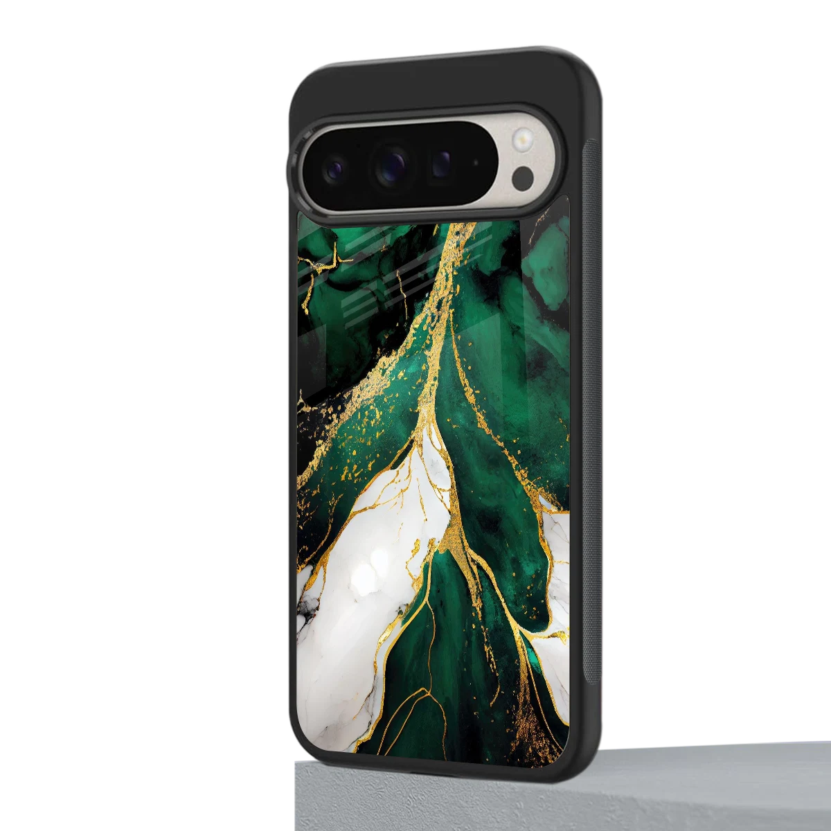 Emerald Luxe google pixel 9 pro mobile cover | shockproof glass phone case