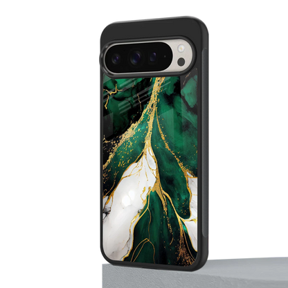 Emerald Luxe google pixel 9 pro mobile cover | shockproof glass phone case