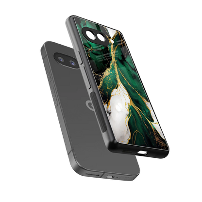 Emerald Luxe sleek google pixel 10a cover with tempered glass back and TPU edges