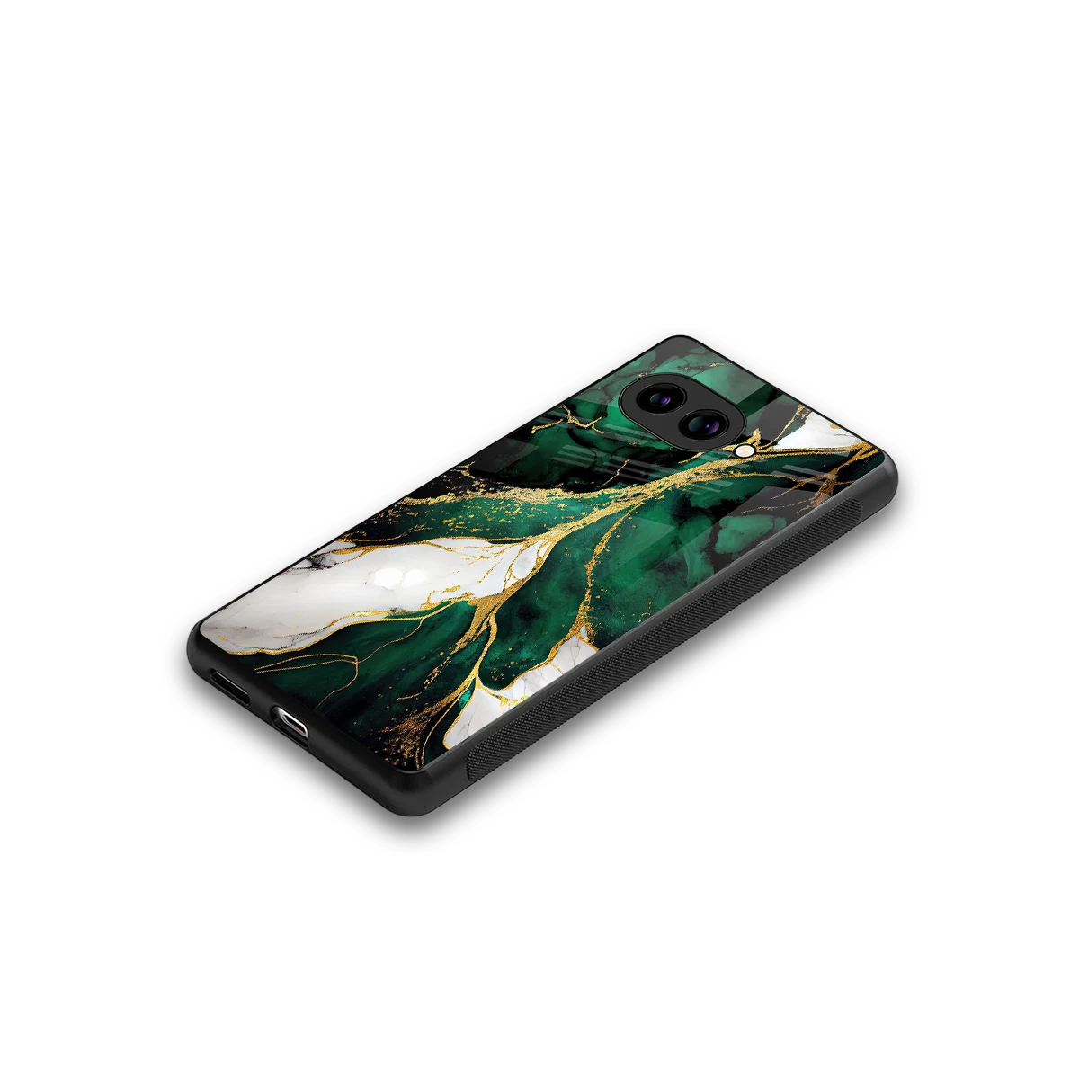 Emerald Luxe stylish phone case for google pixel 10a | glossy glass and slim fit
