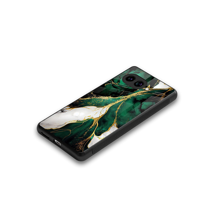 Emerald Luxe stylish phone case for google pixel 10a | glossy glass and slim fit