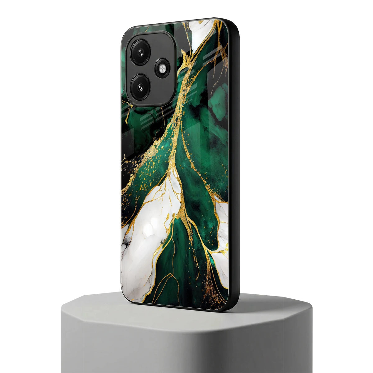 Emerald Luxe redmi 12 5g mobile cover | shockproof glass phone case