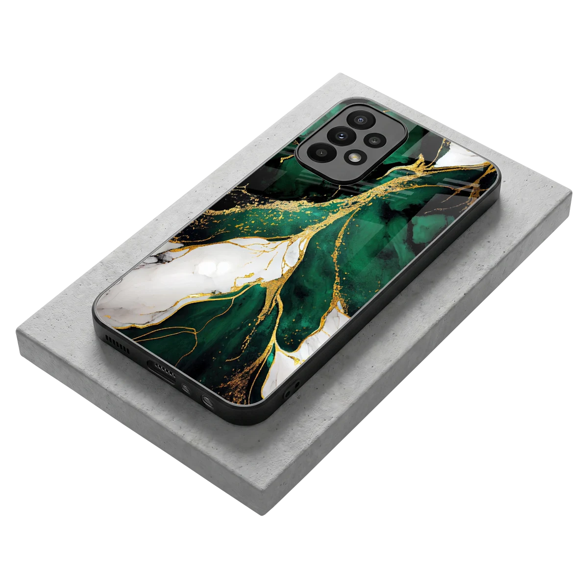 Emerald Luxe stylish phone case for samsung galaxy a23 | glossy glass and slim fit