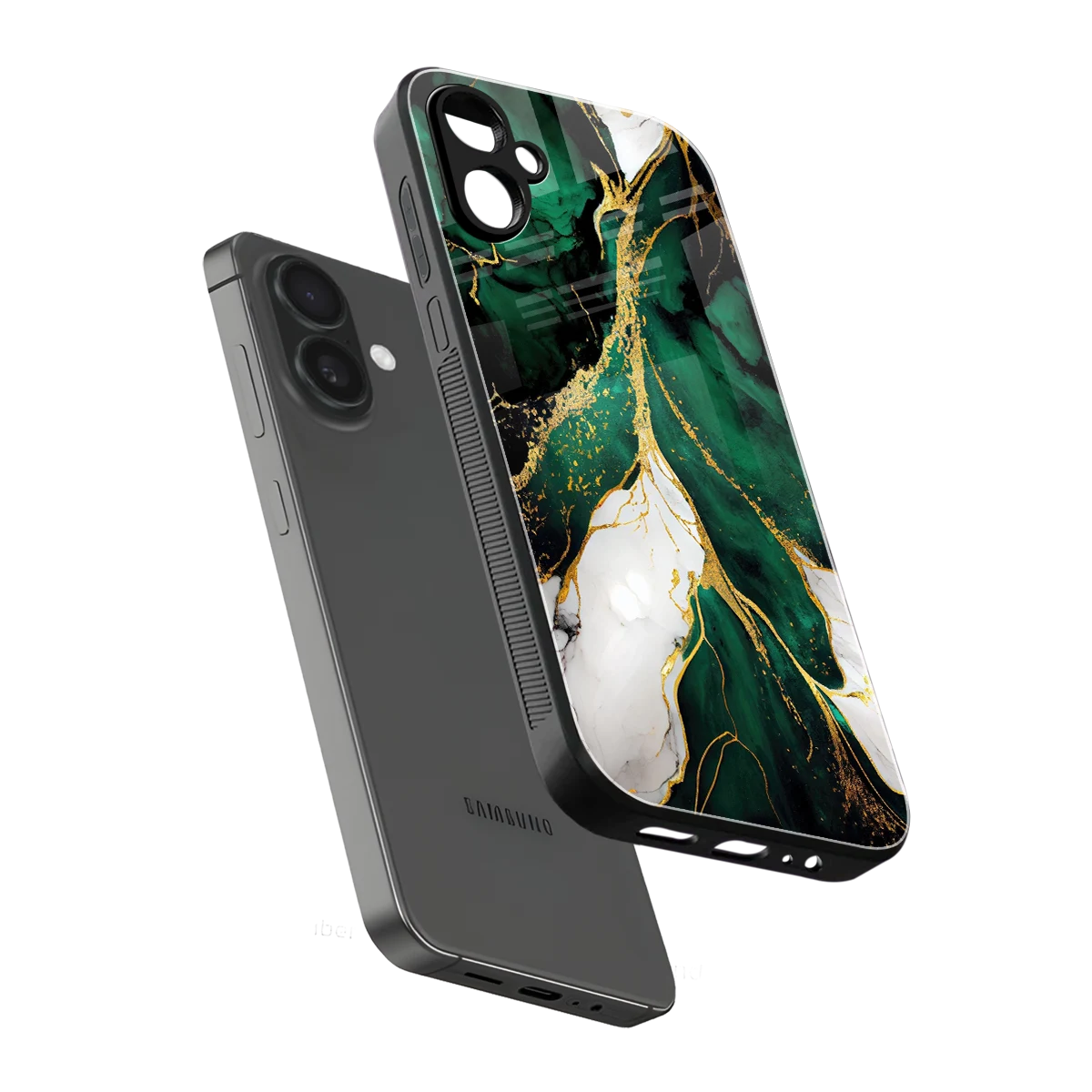 Emerald Luxe sleek samsung galaxy a06 5g cover with tempered glass back and TPU edges