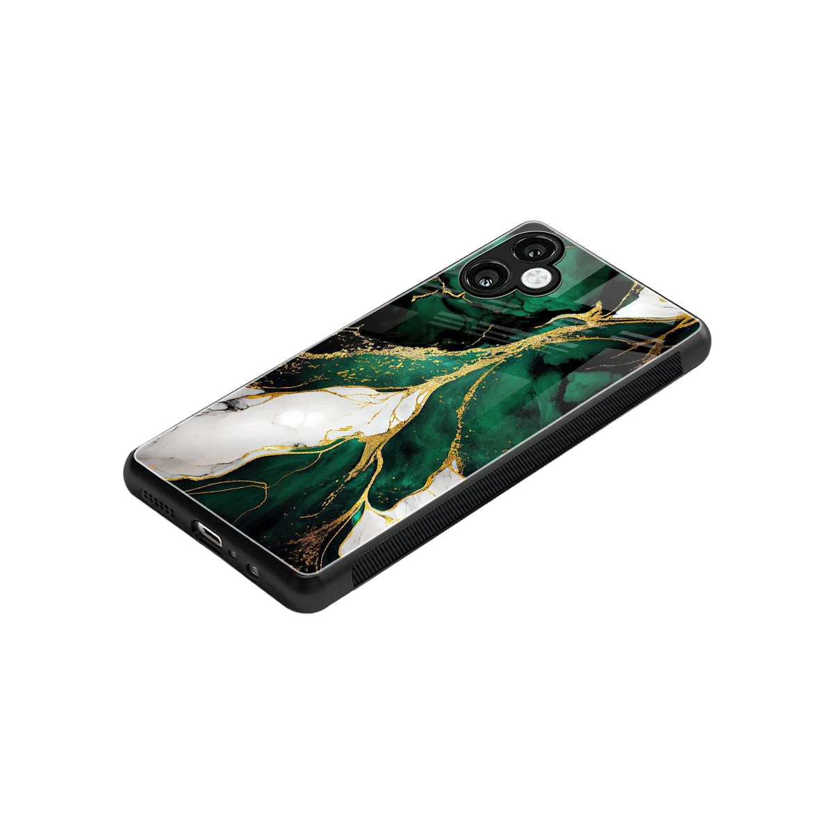 Emerald Luxe stylish phone case for samsung galaxy a06 5g | glossy glass and slim fit