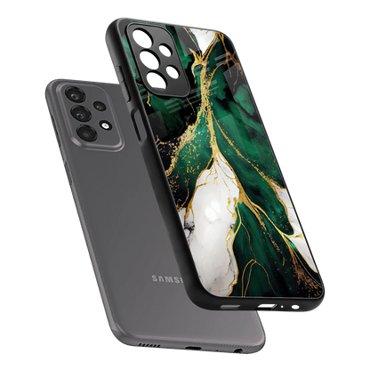 Emerald Luxe sleek samsung galaxy a23 cover with tempered glass back and TPU edges