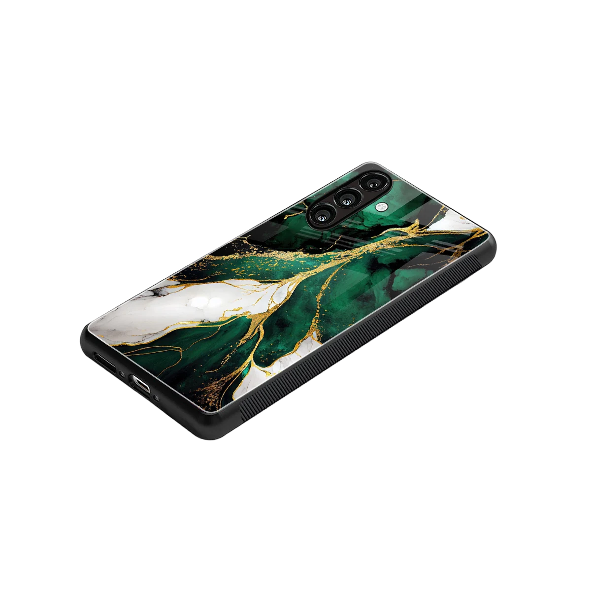 Emerald Luxe stylish phone case for samsung galaxy a37 5g | glossy glass and slim fit