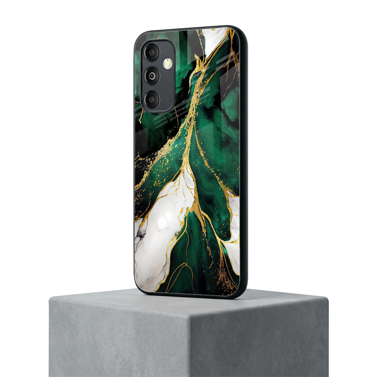 Emerald Luxe samsung galaxy m14 5g mobile cover | shockproof glass phone case