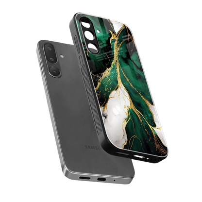 Emerald Luxe sleek samsung galaxy m16 5g cover with tempered glass back and TPU edges