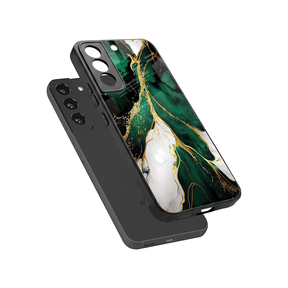 Emerald Luxe sleek samsung galaxy s22 cover with tempered glass back and TPU edges