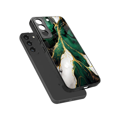 Emerald Luxe sleek samsung galaxy s22 cover with tempered glass back and TPU edges