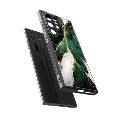 Emerald Luxe sleek samsung galaxy s23 ultra cover with tempered glass back and TPU edges