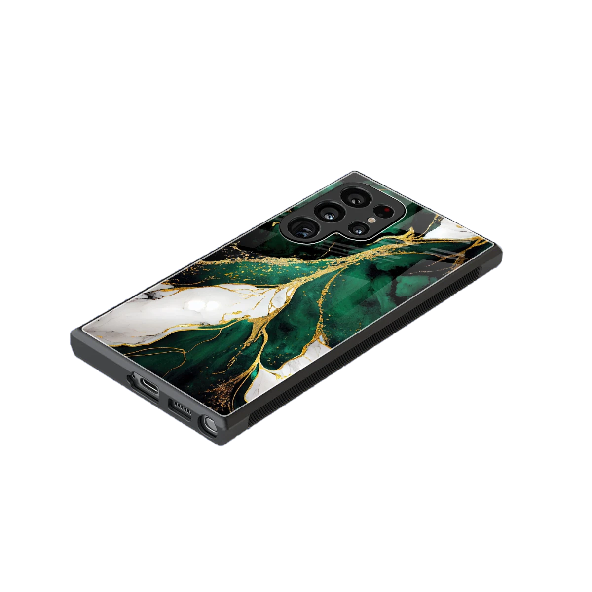 Emerald Luxe stylish phone case for samsung galaxy s24 ultra | glossy glass and slim fit