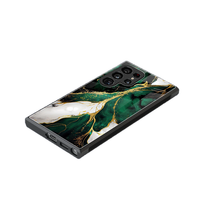 Emerald Luxe stylish phone case for samsung galaxy s24 ultra | glossy glass and slim fit