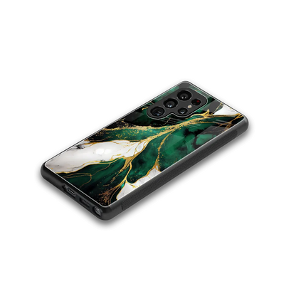 Emerald Luxe stylish phone case for samsung galaxy s25 ultra | glossy glass and slim fit