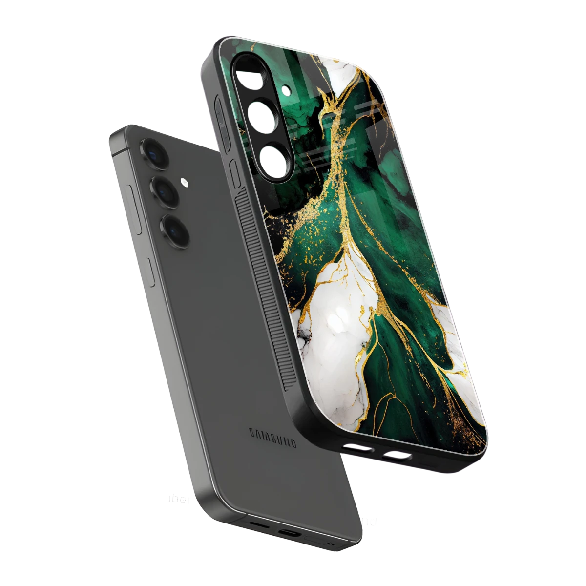 Emerald Luxe sleek samsung galaxy s23 fe cover with tempered glass back and TPU edges