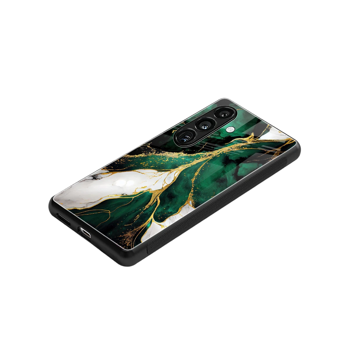 Emerald Luxe stylish phone case for samsung galaxy s24 | glossy glass and slim fit