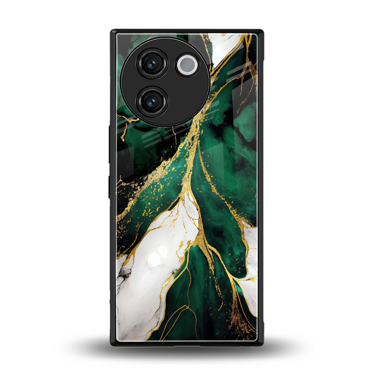 Emerald Luxe back phone cover | glass case for vivo v30e