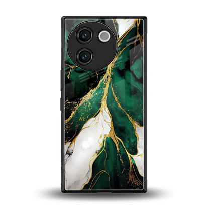 Emerald Luxe back phone cover | glass case for vivo v30e