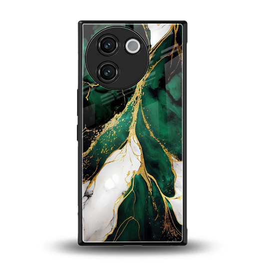 Emerald Luxe back phone cover | glass case for vivo v30e