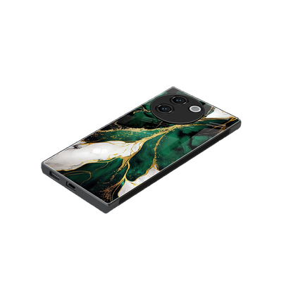 Emerald Luxe stylish phone case for vivo v30e | glossy glass and slim fit
