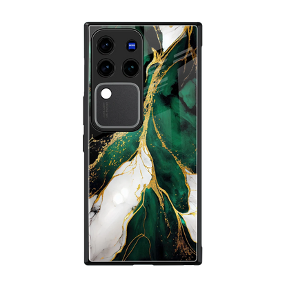 Emerald Luxe back phone cover | glass case forvivo v30 pro