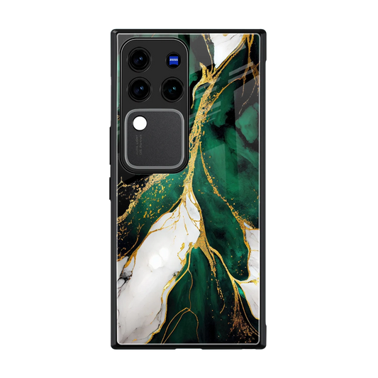 Emerald Luxe back phone cover | glass case forvivo v30 pro