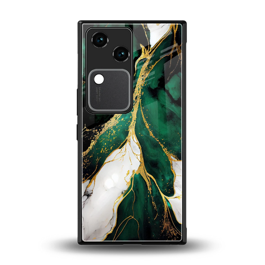 Emerald Luxe back phone cover | glass case for vivo v30
