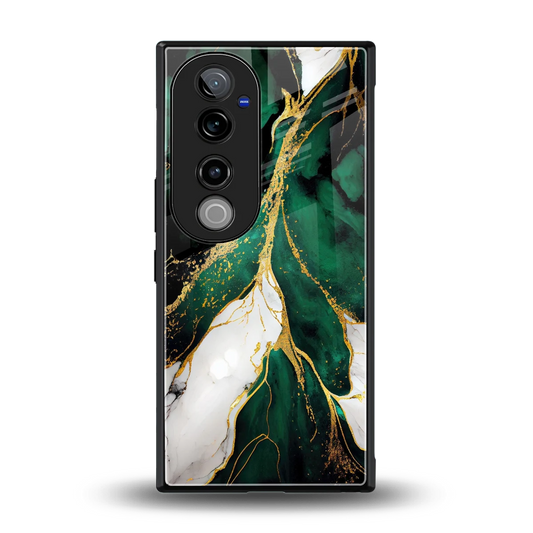Emerald Luxe back phone cover | glass case for vivo v40 pro