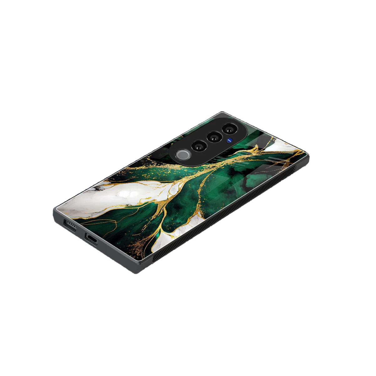 Emerald Luxe stylish phone case for vivo v40 pro | glossy glass and slim fit
